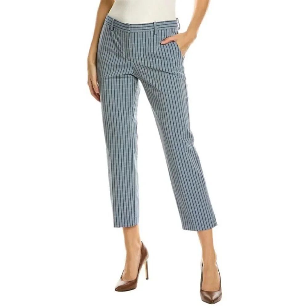 Theory Womens  Treece Pant Midnight Blue Cropped Size 4